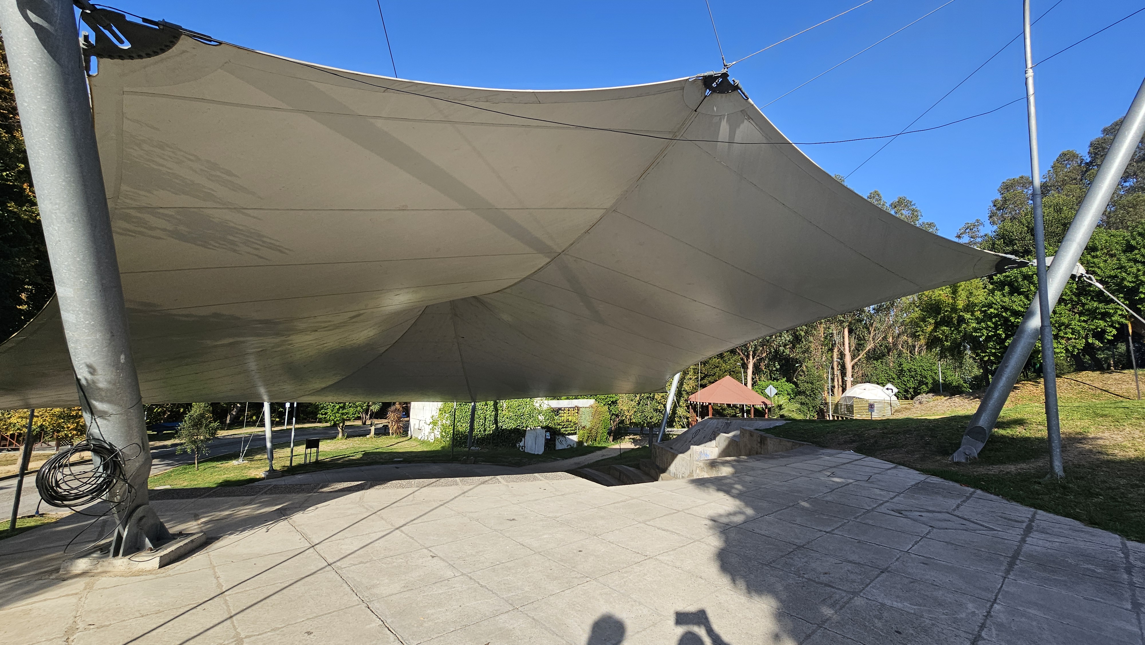 Fotografía del sector sombreado para reuniones